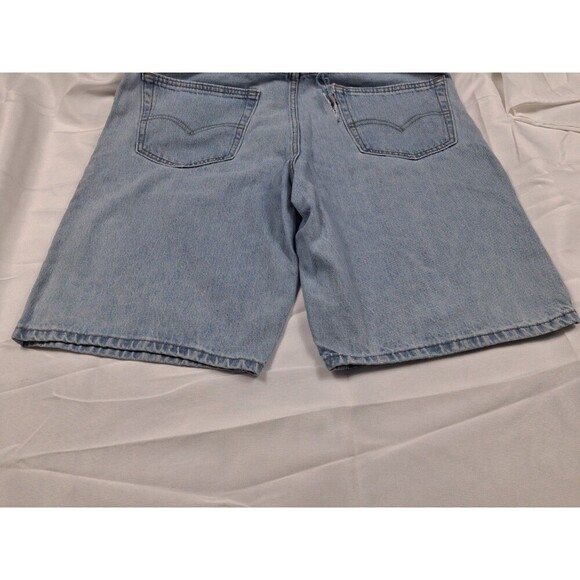 LEVI'S 469 Loose Fit Size 38 Medium Blue 100% Cotton Men's Jean Shorts - Picture 8 of 8